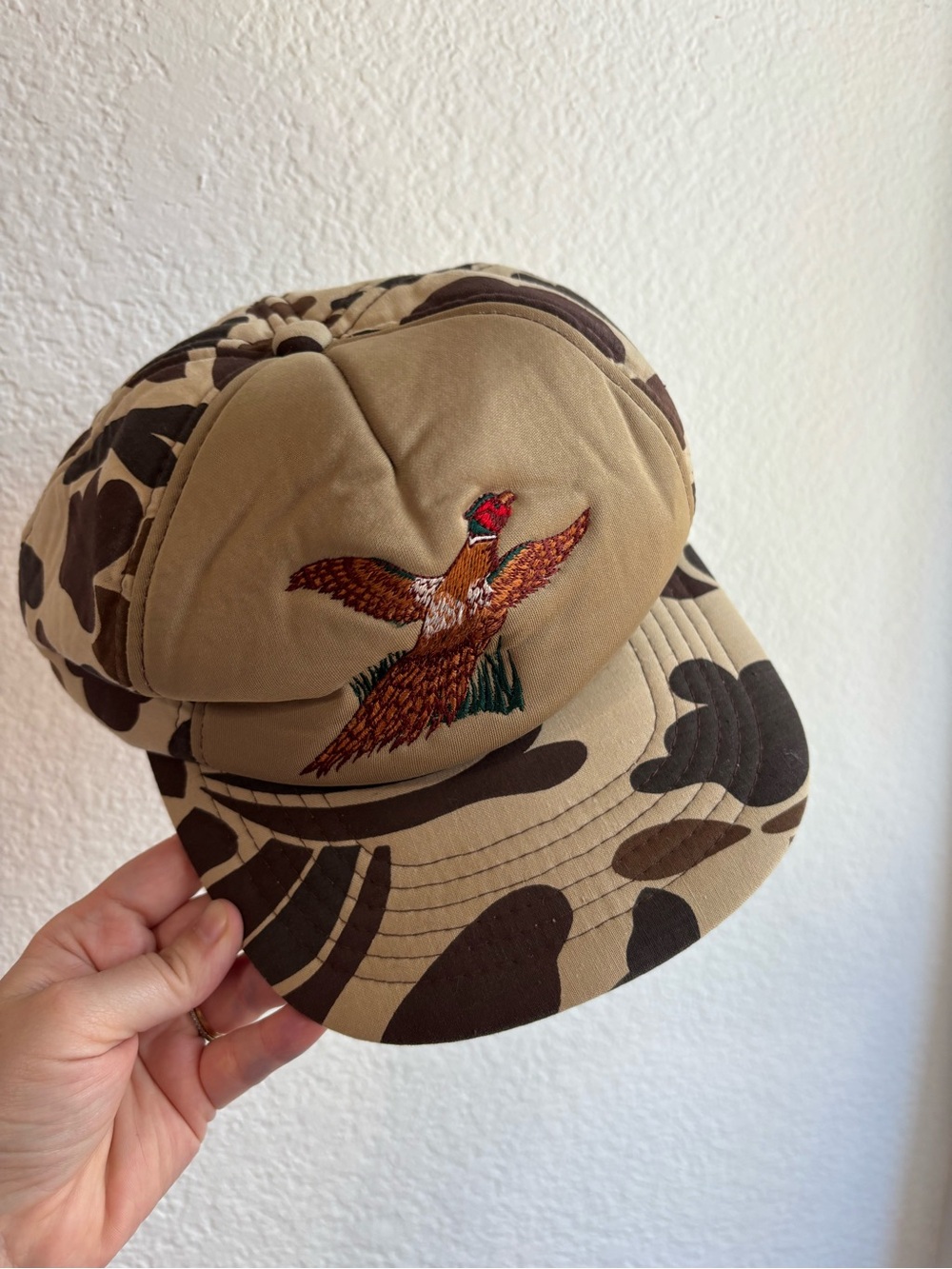 Vintage Winchester Duck Camo Pheasant Embroidered Snapback Hunting Hat USA